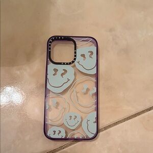 Casetify Purple and Blue Smiley Phone Case